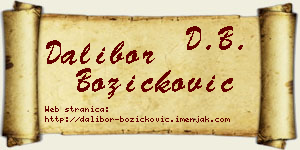 Dalibor Božičković vizit kartica
